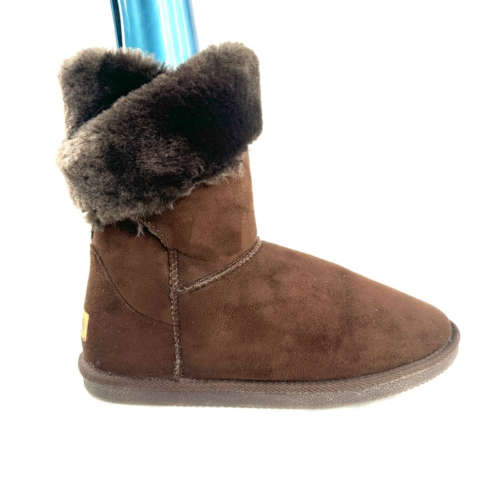Apres by Lamo Terrace Women Size 11 Brown Microfiber Winter Boot Faux Fur